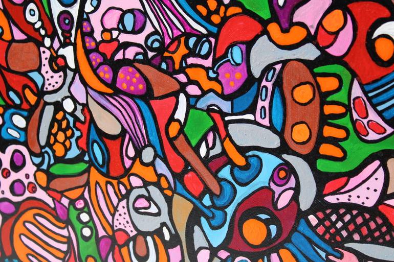 Original Pop Art Abstract Painting by Veera Zukova