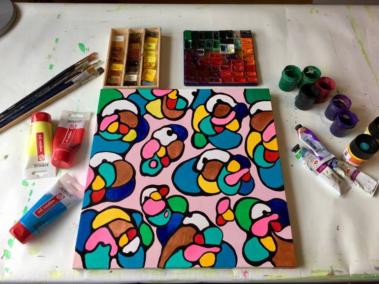 Original Abstract Expressionism Abstract Painting by Veera Zukova