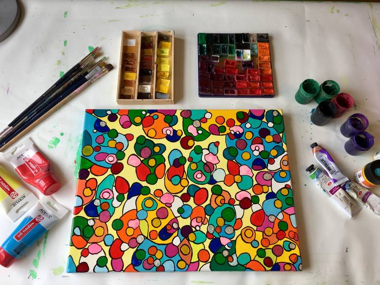 Original Abstract Expressionism Abstract Painting by Veera Zukova