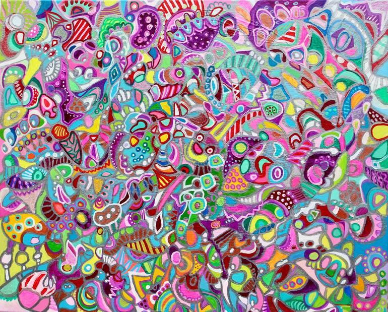 trippy abstract painting