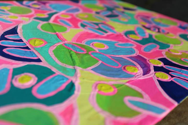 Original Folk Abstract Painting by Veera Zukova
