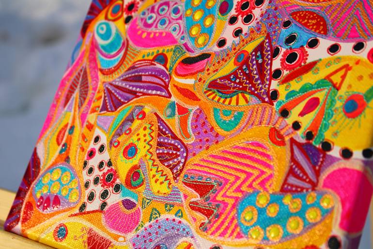 Original Folk Abstract Painting by Veera Zukova