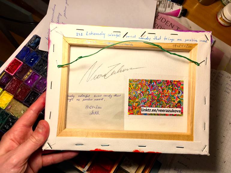 Original Folk Abstract Painting by Veera Zukova