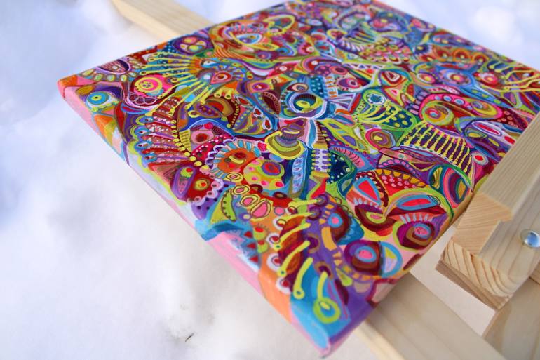 Original Folk Abstract Painting by Veera Zukova