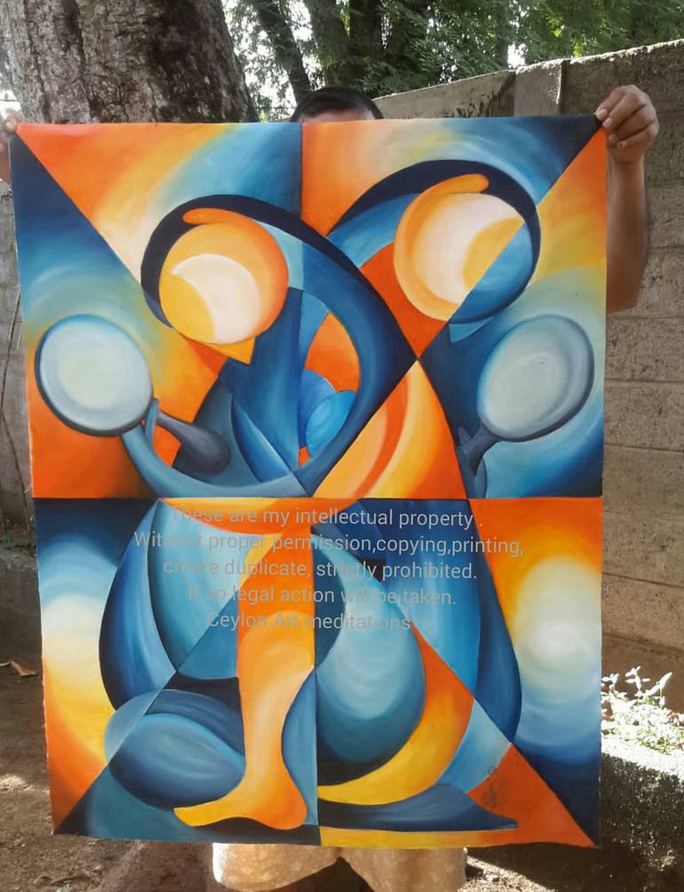 Original Abstract Expressionism Abstract Painting by Ceylonart Meditation Unique Designs By High Frequency Vibrarion