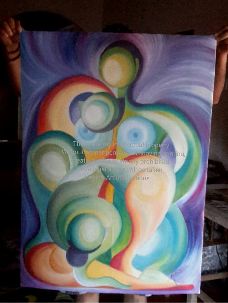 Original Abstract Expressionism Abstract Painting by Thushari Gamage