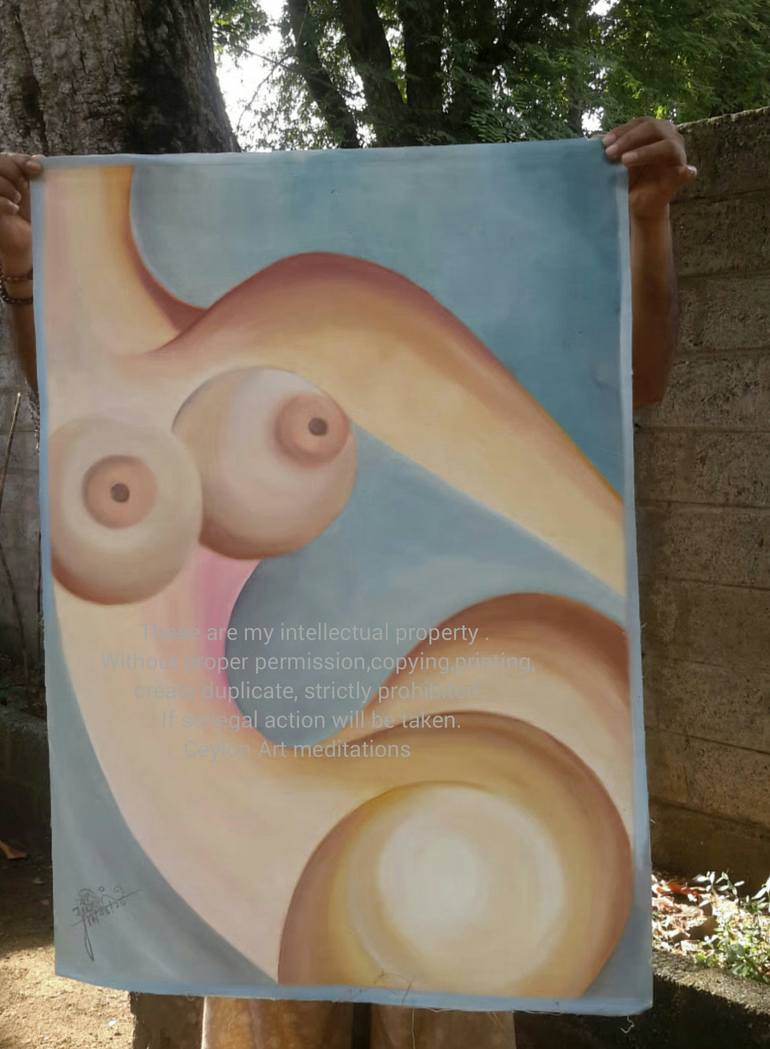 Original Nude Painting by unique  concepts by Self-taught Artist