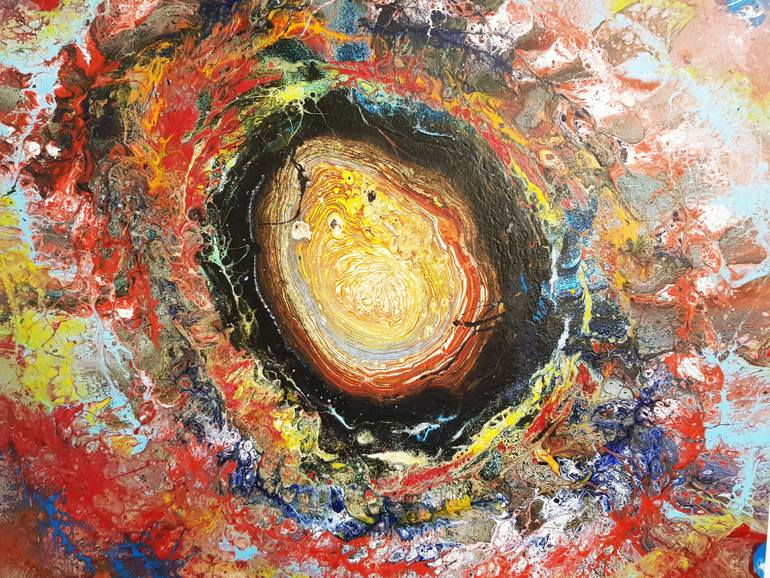 Original Abstract Painting by Maryam Rokhfirooz