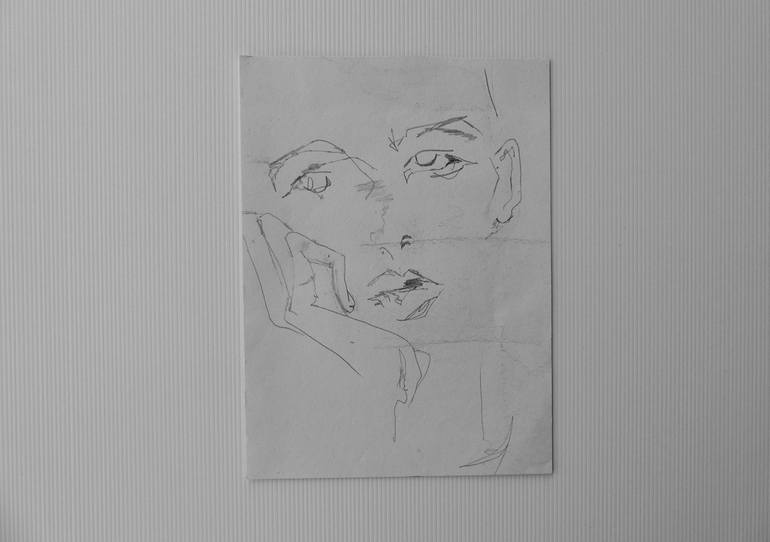 Original Abstract Women Drawing by Cat Ivory