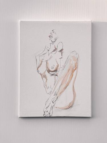 Original Abstract Women Drawing by Cat Ivory