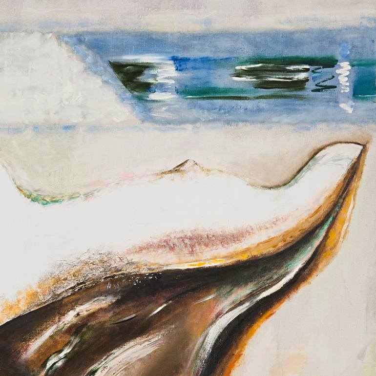 Original Abstract Beach Painting by Ivan Klimenko
