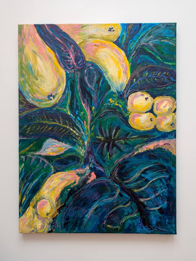 Original Modern Floral Painting by Yan Freedman