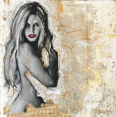 Saatchi Art Artist ANNABELLA TALIGNANI; Collage, “MUSE - Brigitte Bardot” #art