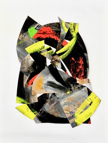 Original Abstract Collage by Osamu Riki Moriya