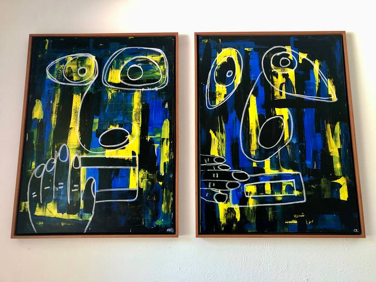 Original Abstract People Painting by Chad Rea