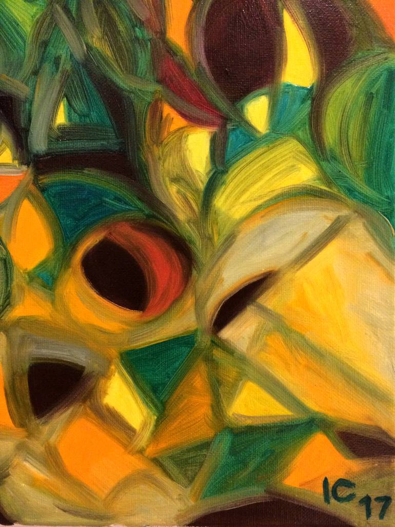 Original Abstract Expressionism Abstract Painting by I-Chun Chen