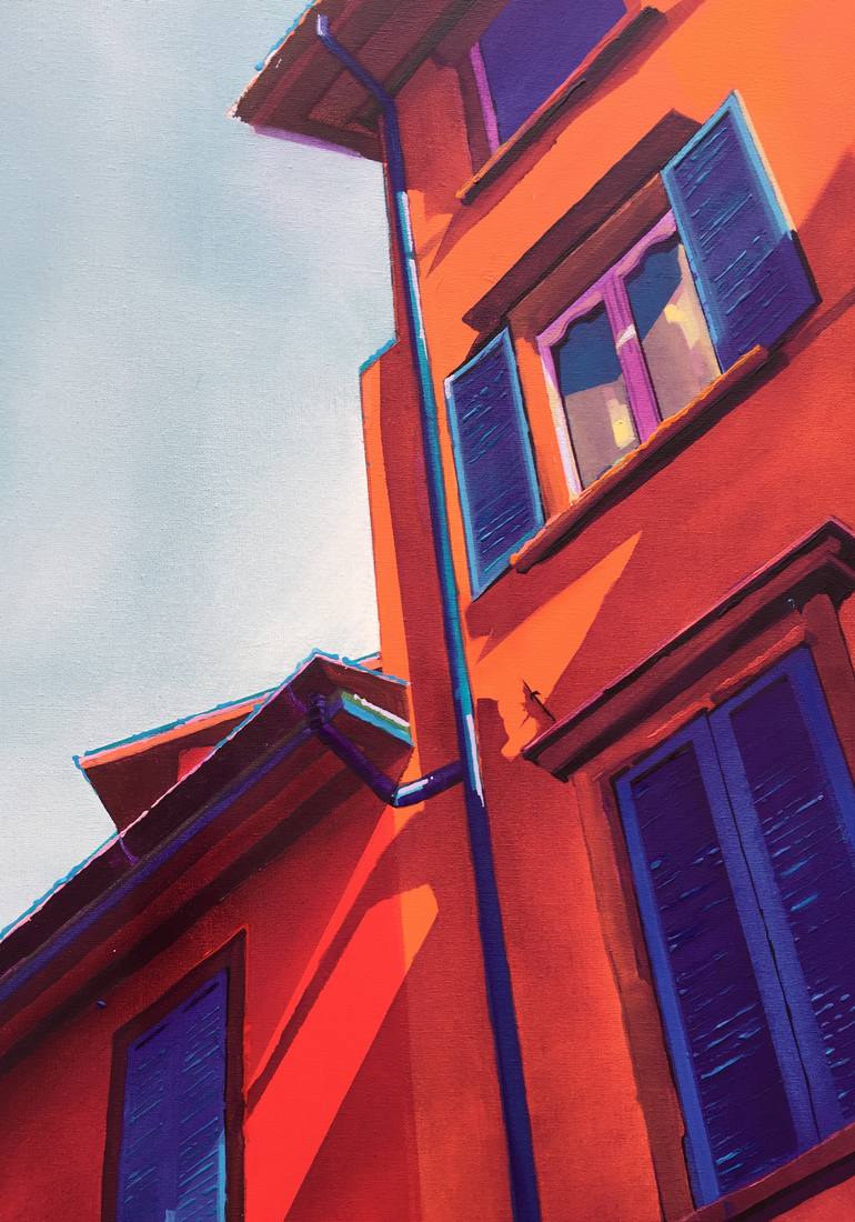 Original Figurative Architecture Painting by Aleksandra Miric