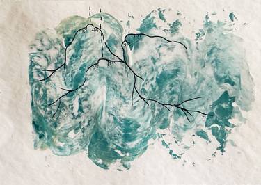 Original Abstract Water Paintings by marie-claire Messouma MANLANBIEN