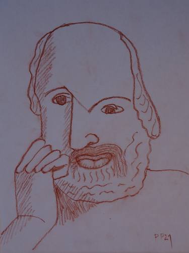 Original Cubism Portrait Drawings by Pierre Paszkowski