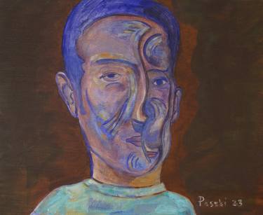 Print of Cubism Portrait Paintings by Pierre Paszkowski
