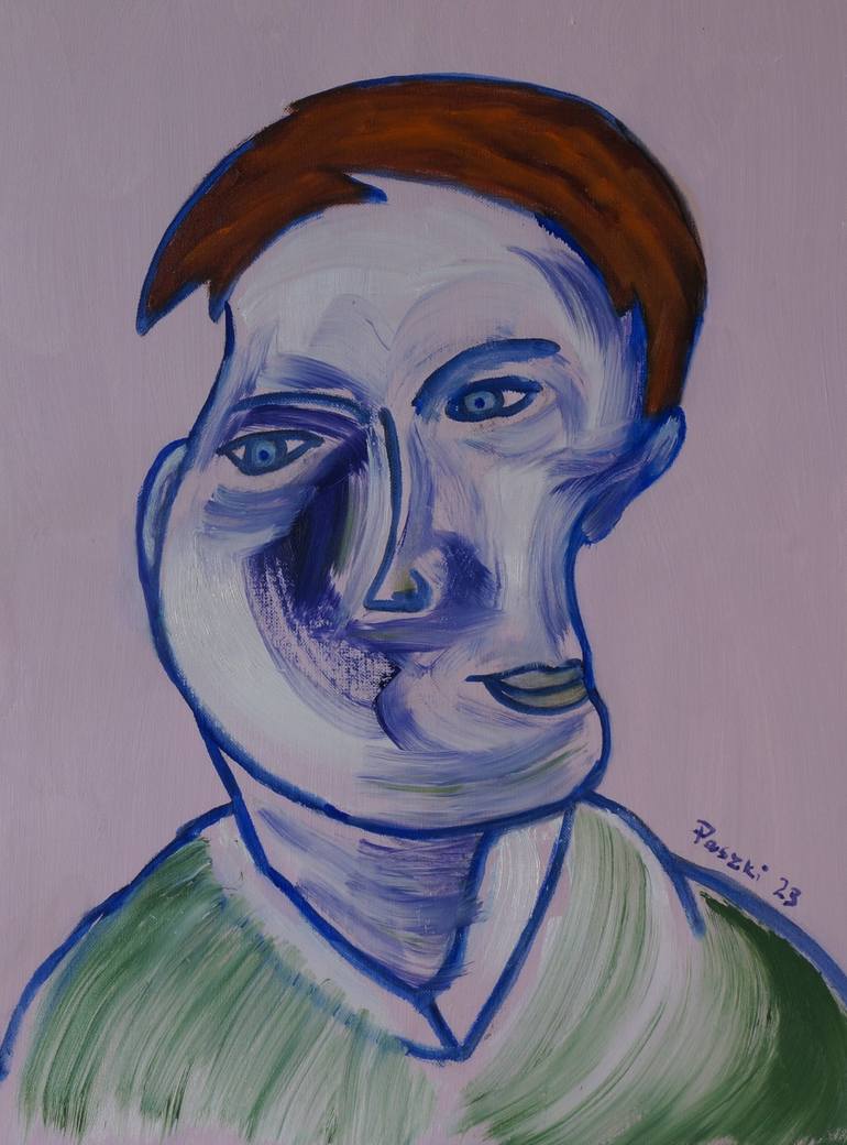 Print of Cubism Portrait Paintings by Pierre Paszkowski