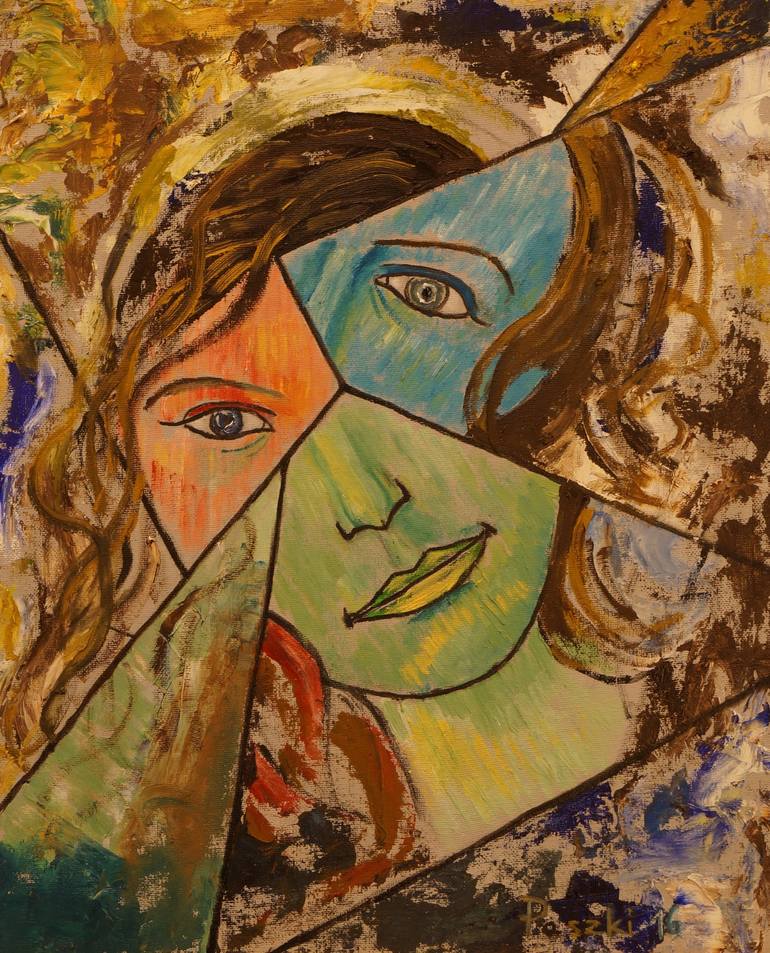 Print of Cubism Women Paintings by Pierre Paszkowski