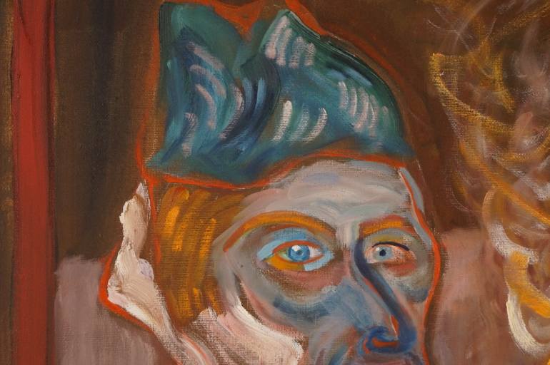 Original Expressionism Portrait Painting by Pierre Paszkowski