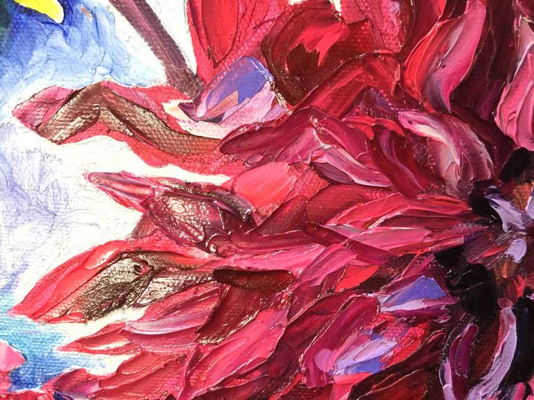 Original Expressionism Floral Painting by Christina Plichta
