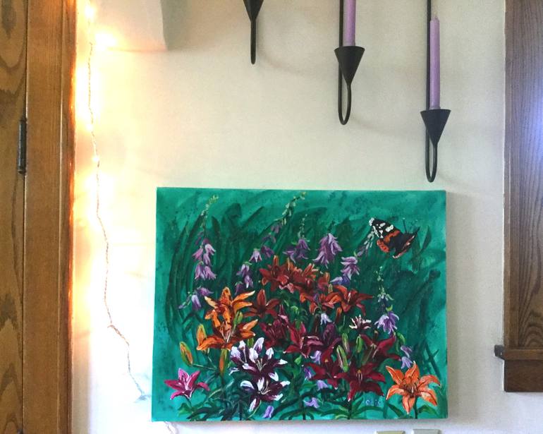 Original Expressionism Floral Painting by Christina Plichta