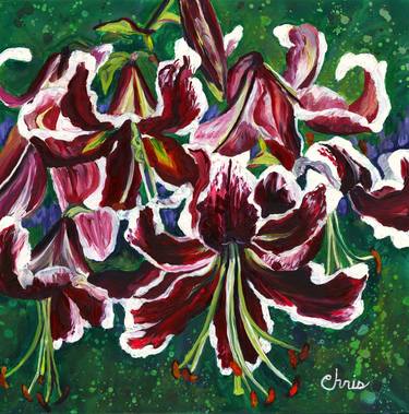 Print of Expressionism Floral Paintings by Christina Plichta