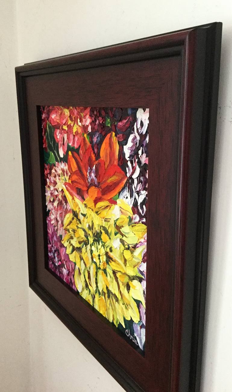 Original Expressionism Floral Painting by Christina Plichta