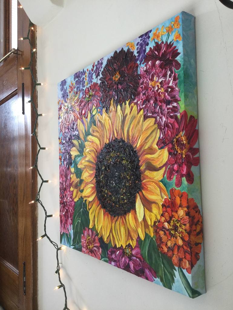 Original Expressionism Floral Painting by Christina Plichta