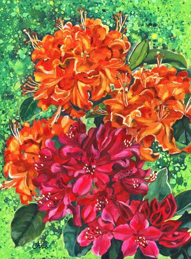 Original Fine Art Floral Paintings by Christina Plichta