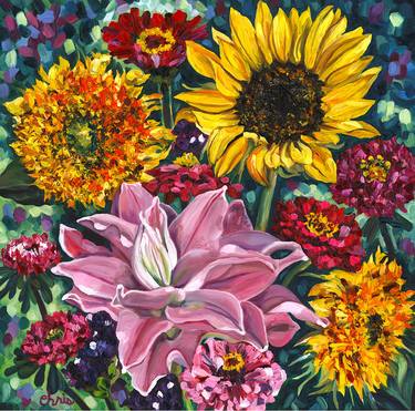 Original Floral Paintings by Christina Plichta