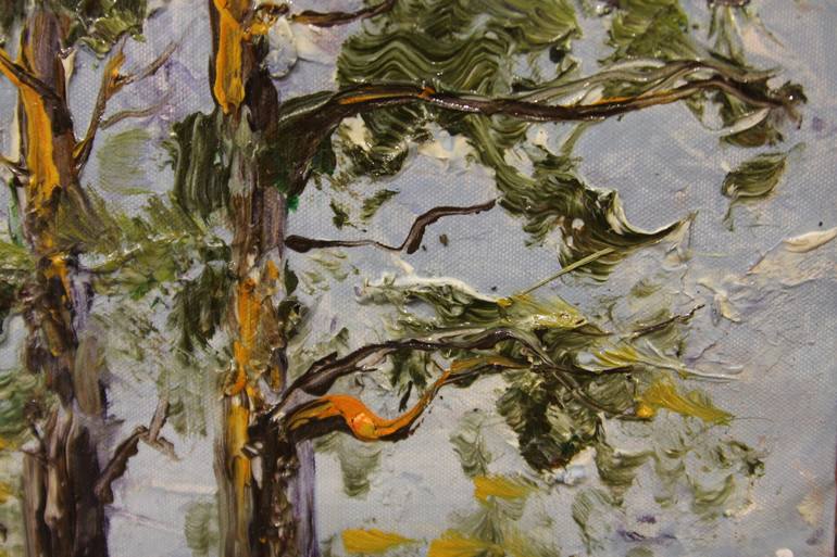 Original Impressionism Tree Painting by Roman Romulen