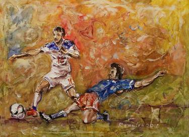 Original Expressionism Sport Paintings by Roman Romulen