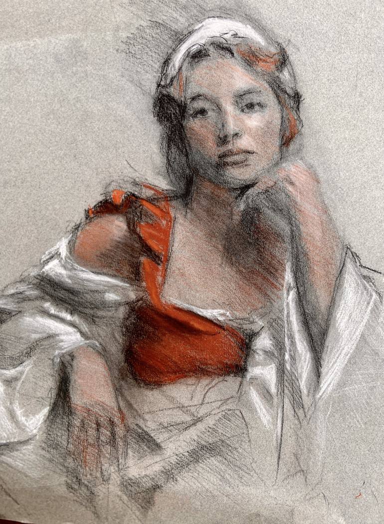 Renaissance Woman Drawing By Gillian Sargeant Saatchi Art   8504709 BKOSZMTK 7 