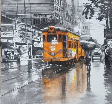 Original Art Deco Car Paintings by Amlan Dutta