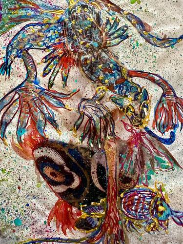 Original Pop Art Abstract Mixed Media by Ute Faber