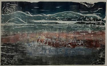 Print of Figurative Boat Printmaking by Ute Faber