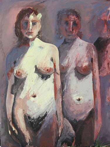 Original Abstract Expressionism Nude Paintings by Kit Eastman
