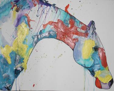 Print of Abstract Expressionism Horse Paintings by Kit Eastman