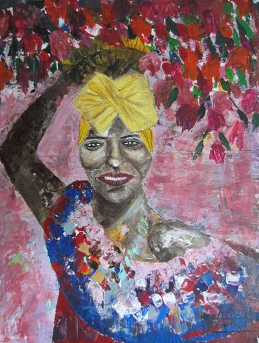 Original Abstract Portrait Painting by Farzaneh Khosravi