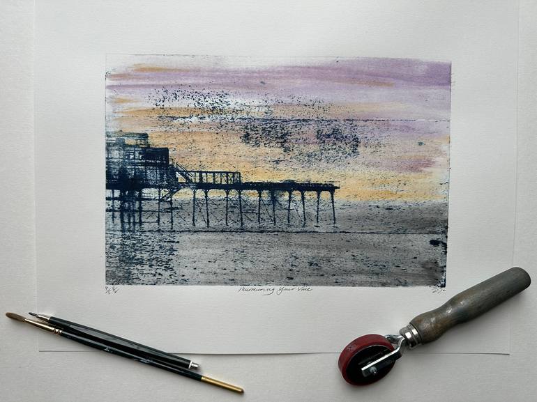 Original Seascape Printmaking by Diane McLellan