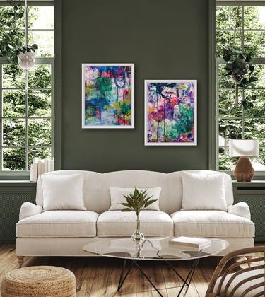 Original Abstract Expressionism Abstract Paintings by Sonya Joseph Art