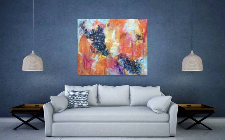 Original Art Deco Abstract Painting by Sonya Joseph Art