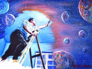 Print of Figurative Outer Space Paintings by Mark John Maguire