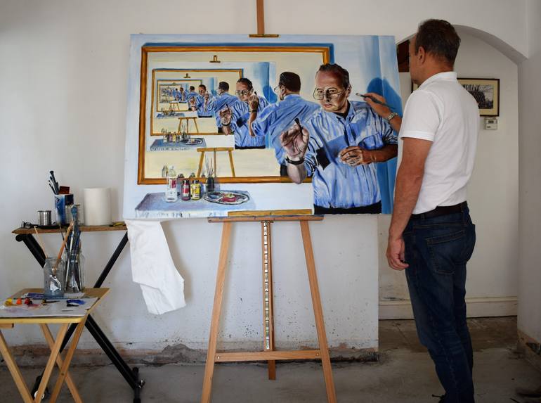 Original Figurative Men Painting by Mark John Maguire