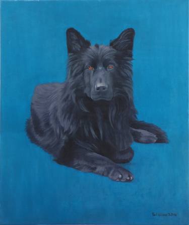 Original Realism Dogs Paintings by Paul Wilson
