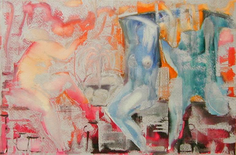 Cupidon fountain Painting by Oksana Opanasenko | Saatchi Art